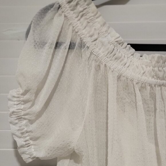 Guess Sheer White Top with cotton under tank, - Like New, Size Small - Picture 5 of 10